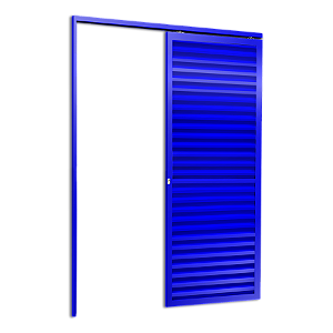 Porta De Correr Suspensa Veneziana Azul - 210X80