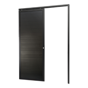 Porta de Correr Suspensa Lambril Preto Direita - 210X90