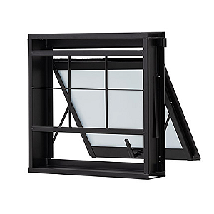 Maxim-ar em aço galvanizado com grade quadriculada Preta - 60x60