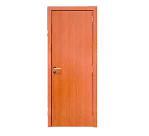 Kit Porta de Madeira Interno com Batente Mogno Esquerda - 210x70