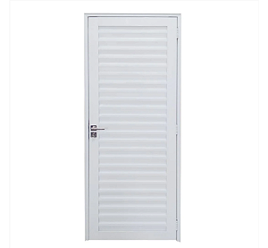 Porta de Alumínio Veneziana Palheta Branco - Linha Gold