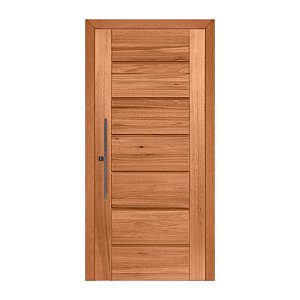 Kit Porta de Madeira Pivotante Eucalipto Natural PE33 - Completo