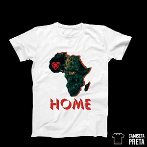 Camiseta Home Coração Africano • Branca