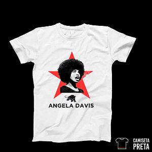 Camiseta Angela Davis Estrela • Branca
