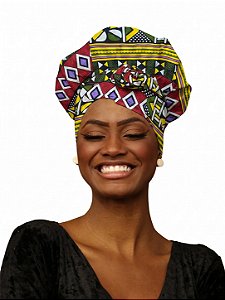 TURBANTE TOUCA FAIXA - AFRICANO
