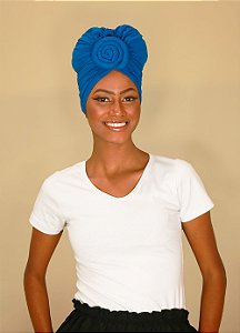 Turbante Flor - Cor Azul Escuro
