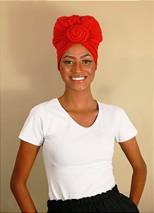 Turbante Flor - Cor Vermelho