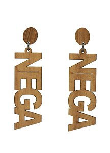 Brincos MDF  SIMPLES -NEGA