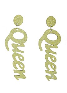 Brinco MDF Queen Brilhante Ouro