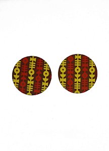 Brincos MDF Botão - Multicor 01