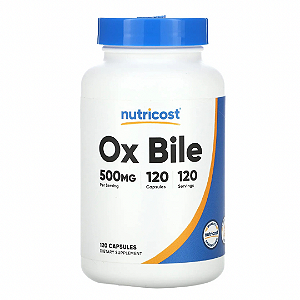 [Nutricost] Ox Bile de Boi, Sais Biliares 500 mg | 120 Cápsulas