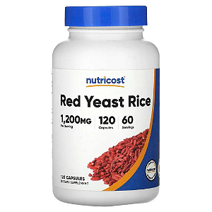 [Nutricost] Red Yeast Rice, Levedura de Arroz Vermelho, 1.200 mg | 120 Cápsulas