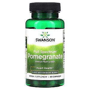 [Swanson] Pomegranate Fruta Romã Integral Antioxidante 400mg | 60 Cápsulas