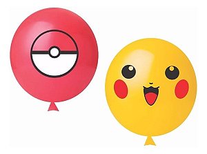 Balão Tema Happy Pokemon 25 Unidades