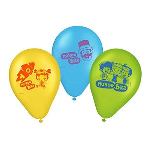 Balão de Festa Mundo Bita 9" 25 Unidades