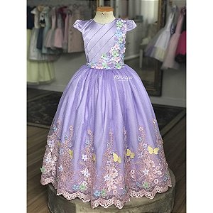 Vestido Infantil Princesa Jasmine  Floresça Ateliê - Floresça Ateliê  Infantil