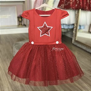 Vestido Infantil Gi - Aventureira Vermelha