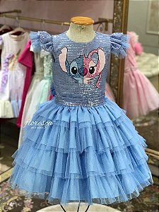 Vestido Infantil Stitch e Angel