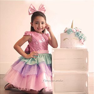 Vestido Infantil Princesa Cinderela Desenho  Floresça Ateliê - Floresça  Ateliê Infantil