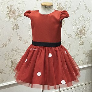 Vestido Infantil Minnie