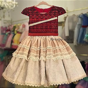 Vestido Infantil Princesa Moana