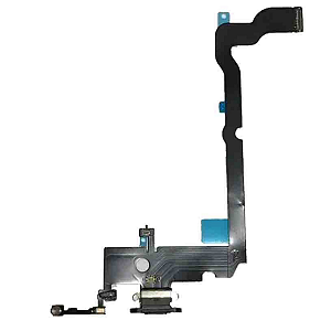 Flex De Carga Dock Microfone Para iPhone XS MAX Preto