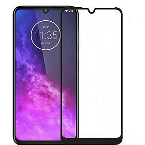Película De Vidro Para Moto E6s 3D Preto Cobre Toda Tela