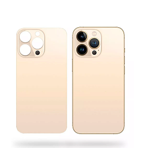 Tampa Traseira De Vidro Para  iPhone 13 Pro Max Dourado