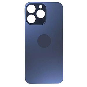 Tampa Traseira De Vidro Para iPhone 15 Pro Max Azul