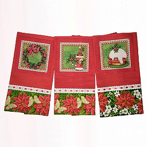 Pano de Prato Natalino - Vermelho