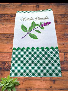 Pano de Prato Bordado - Coleção Chás e Temperos. Veja as opções e faça sua escolha!