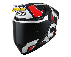 Capacete Kyt Tt Course Electron Cinza E Vermelho