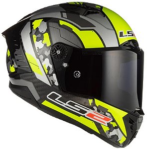 Capacete Ls2 FF805 Thunder C Space Matte/ Yellow/ Green