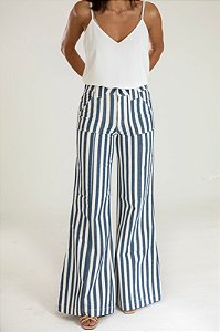 Calça Pantalona Sarja Listrada - Namíbia
