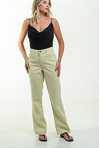 Calça Reta Sarja Amarela - Argio