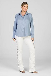 Calça Sarja Boot Cut Off-White - Hollywood