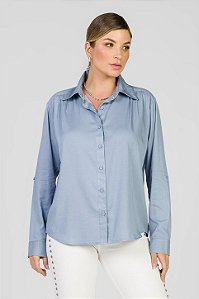 Camisa Azul Acinzentada - Paula
