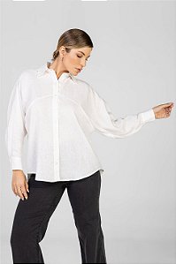 Camisa Linho Off White - Sofia