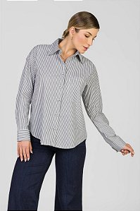 Camisa Listrada Preta - Isabela