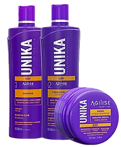 Kit Unika Home Care Ojon (Shampoo, condicionador e máscara (pós progressiva))
