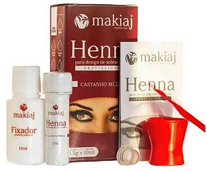 Henna Sobrancelha Makiaj Castanho Claro