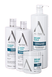 Kit Cabelos Cacheados Dreamy - Shampoo- Condicionador-máscara e Ativador