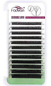 Cilios 3d w (duplo) 0.07d mix 8-14 mm preto fadvan