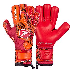 Luva de Goleiro Poker Champion 7 Extended MONO Vermelha