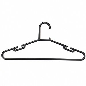 Cabide Adulto Preto – Kit com 10 unidades