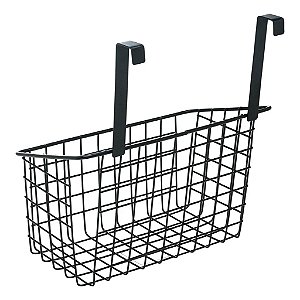 Organizador Suporte Cesto Multiuso Aramado aço inoxidável para Porta 22x17x7,8