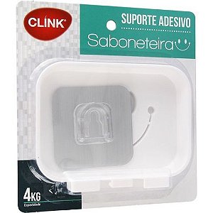 Saboneteira Adesiva Plastico 13 Cm X 9 Cm X 3,5 Cm