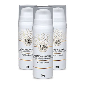 Gel Creme Melatonina Natural 20g - Pacote com 03 produtos