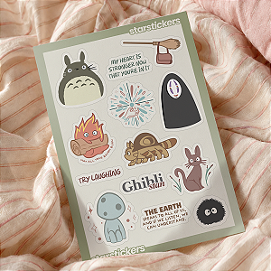 Cartela de Adesivos | Studio Ghibli