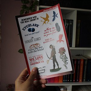 Cartela de Adesivos | Jogos Vorazes